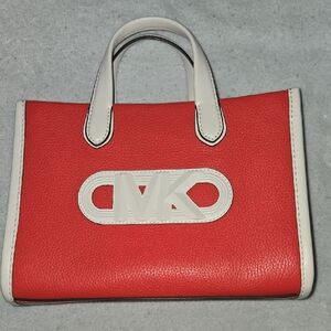 Michael Kors Red and Cream Satchel